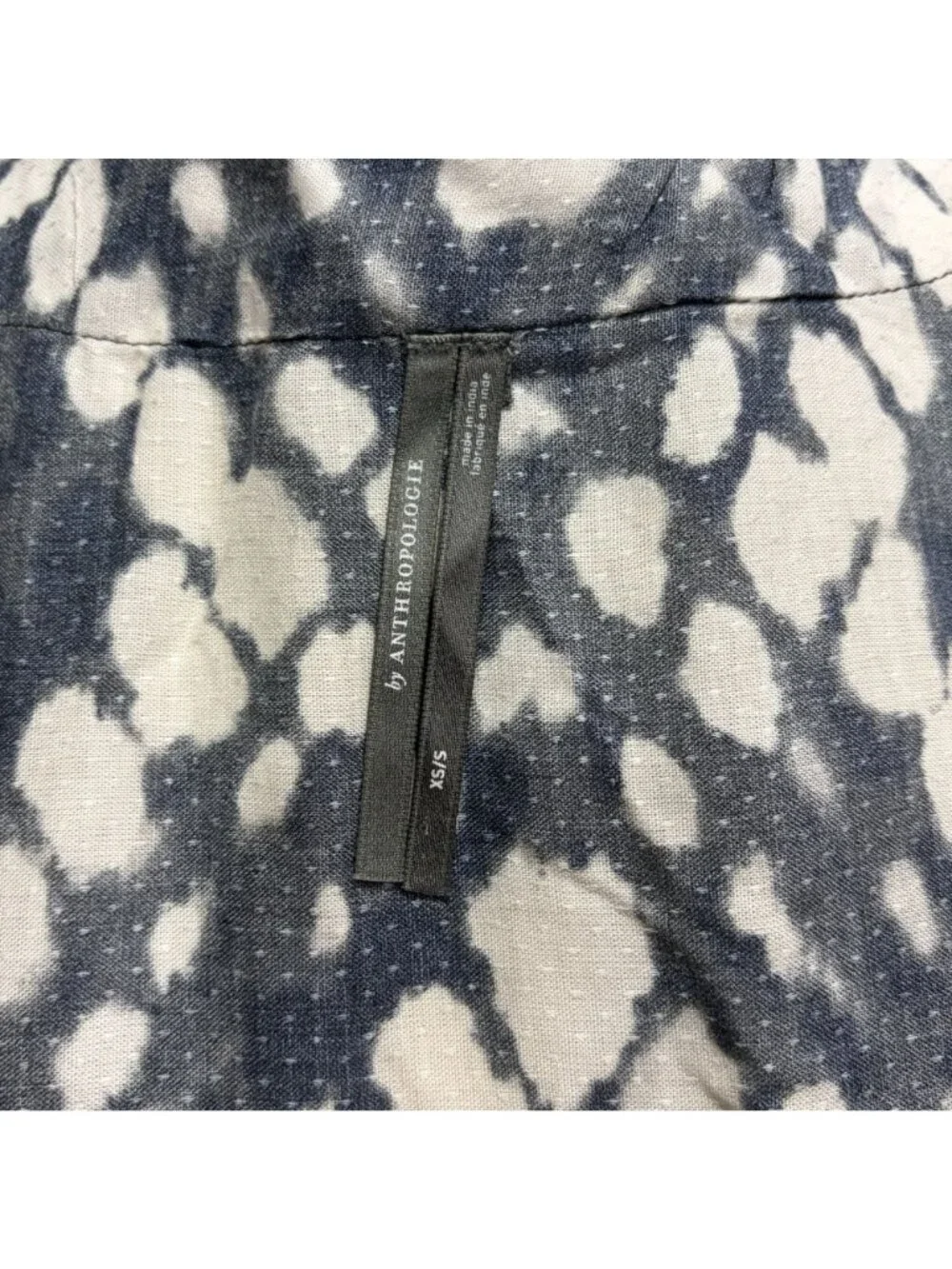 Anthropologie Batik Printed Maxi Swim Robe Kaftan Kimono Duster Maxi Size XS/S - Picture 7 of 9